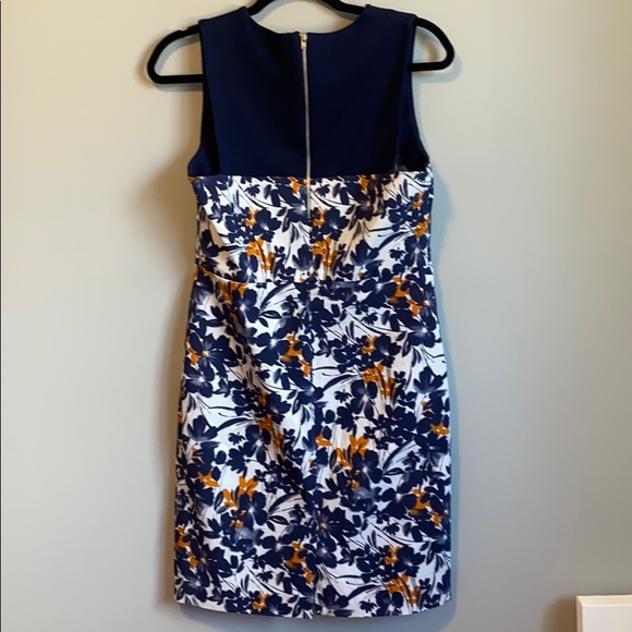 Pretty navy and orange dress - Picture 2 of 3